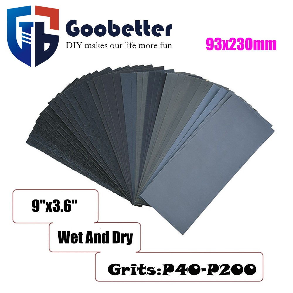 SANDPAPER 60 to 7000 Mixed Grits Wood Metal Sanding Polishing Wet and Dry 9×3.6″
