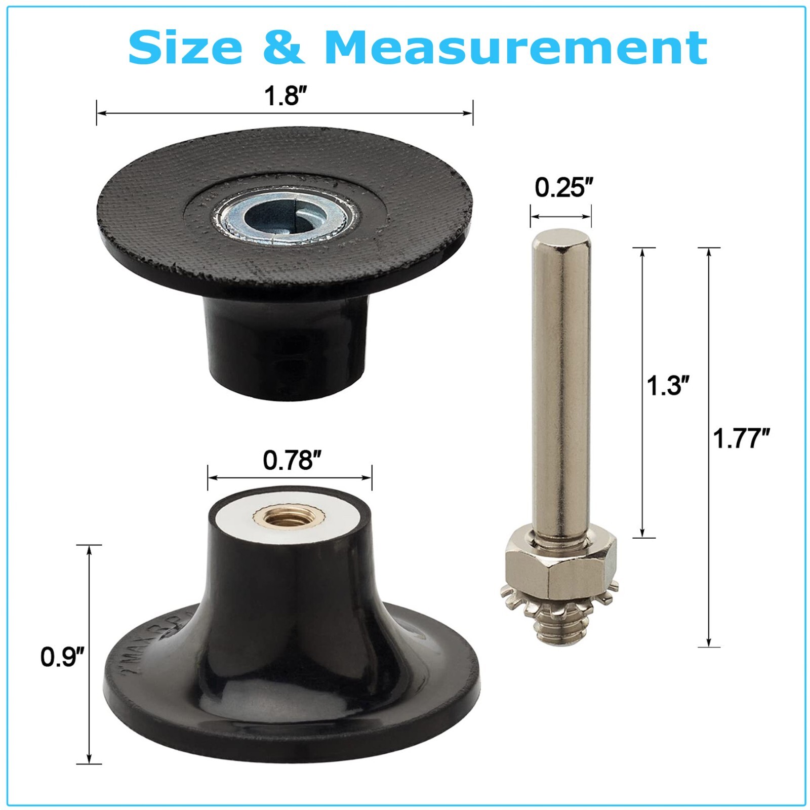 2 Inch Disc Pad Holder with 1/4″ Shank Die Grinder Sanding Suitable for Roloc