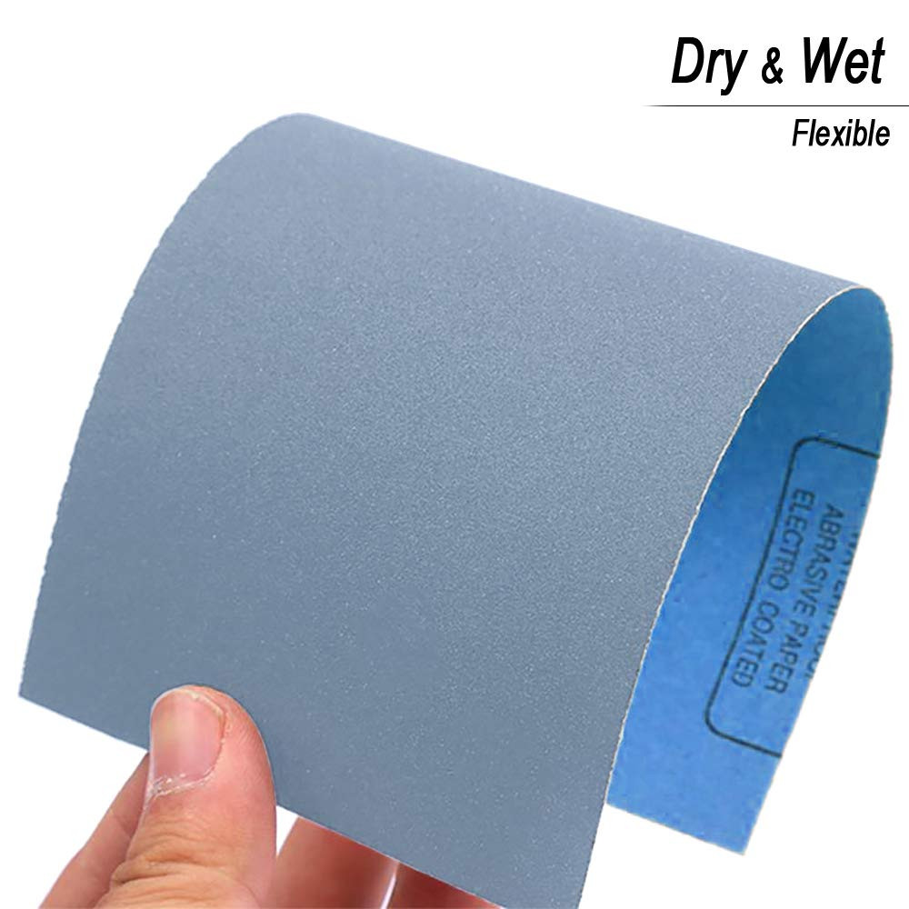 9X3.6 Inch 18 Sheets Sandpaper, Wet or Dry 5000-15000 Grit 6 Assortment Sand Pap