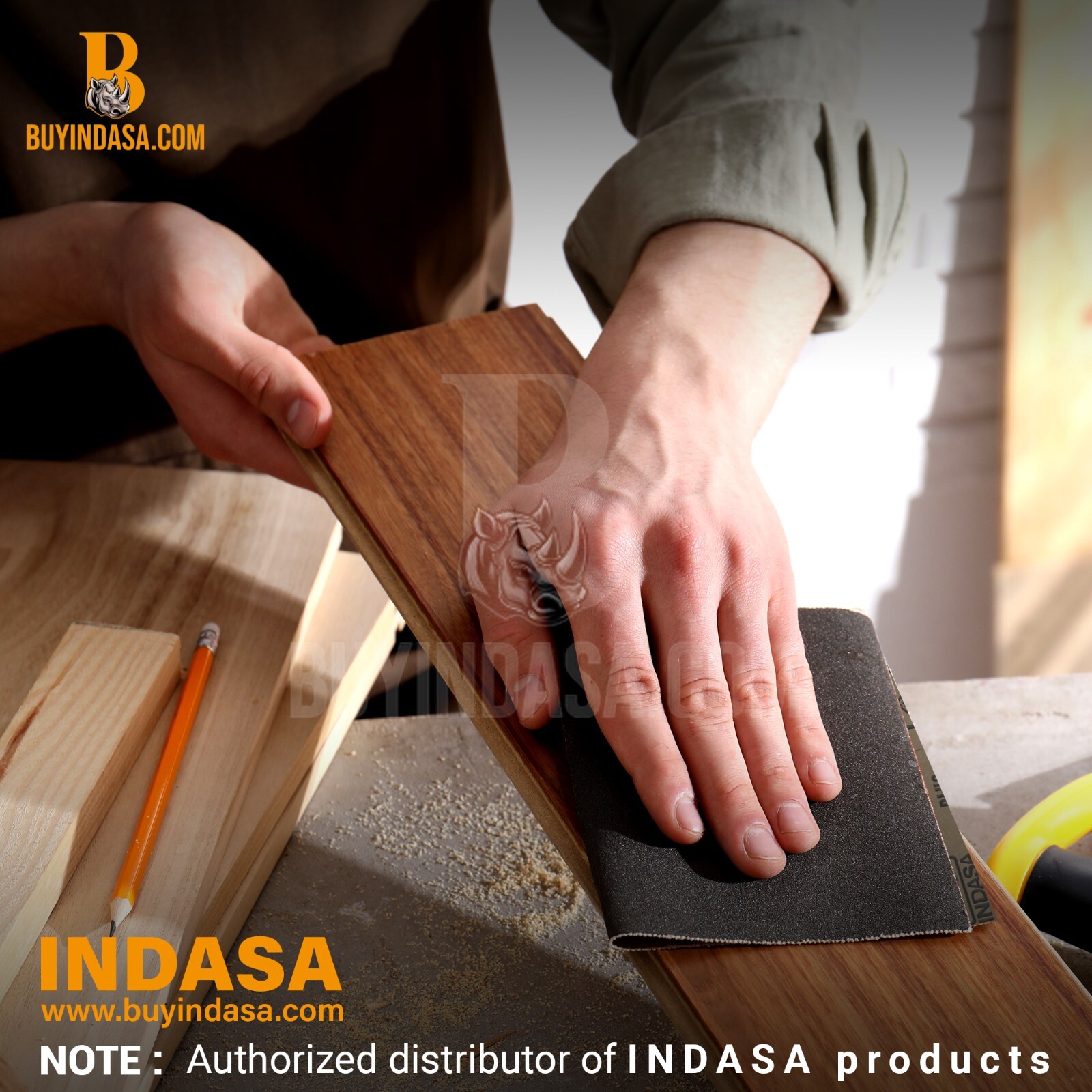 Indasa 50 PCS 9×11” Rhynowet Wet & Dry Sandpaper Sheets, 80-2500 Grit Range