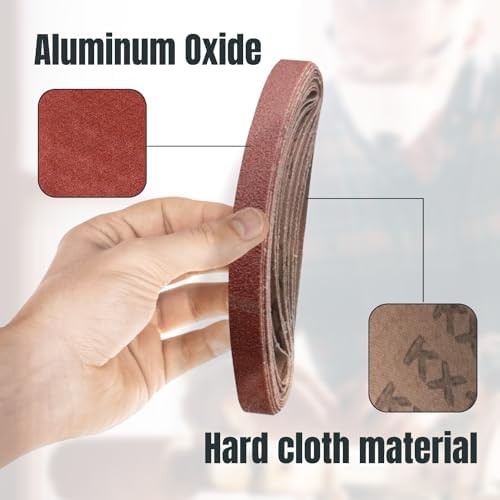1/2 X 18 Inch Sanding Belts 50PK 10 Each of 40/80/120/180/240 Grits