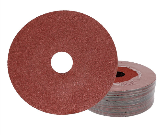 25PCS 5″/125mm Fiber Resin Sanding Grinding Disc Aluminum Oxide 80Grit For Metal