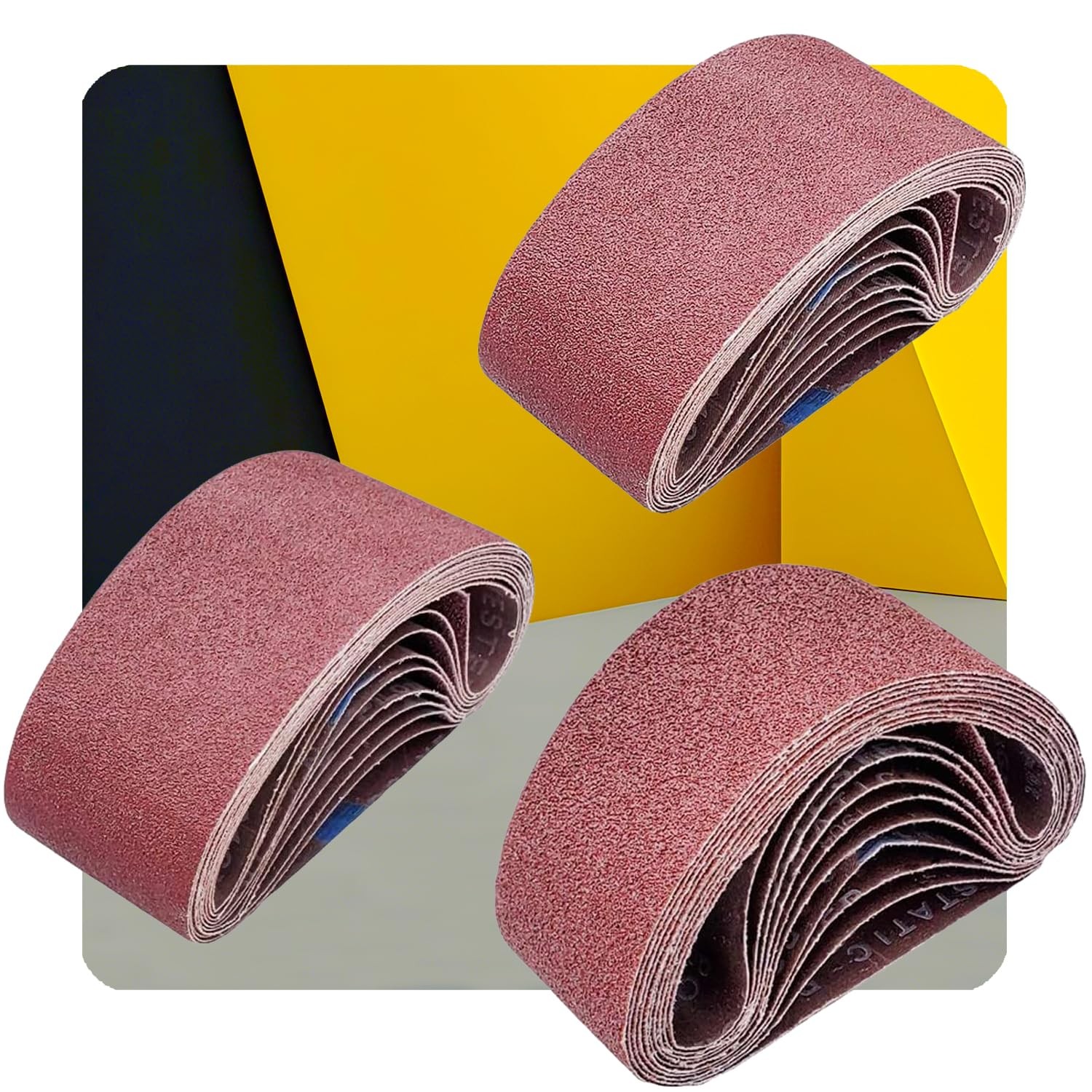 Tonmp 15 PCS 2.5 inch x 16 Sanding Belts – 5 Each of 40 80 2.5×16