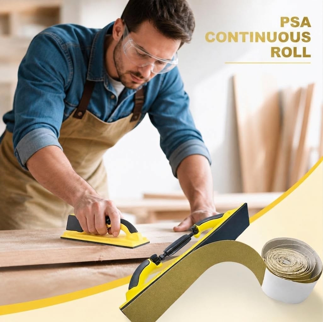 Total 20 Yards Long 2-3/4″ Wide Sanding Paper Roll Kit – 80 120 220 320 Grit