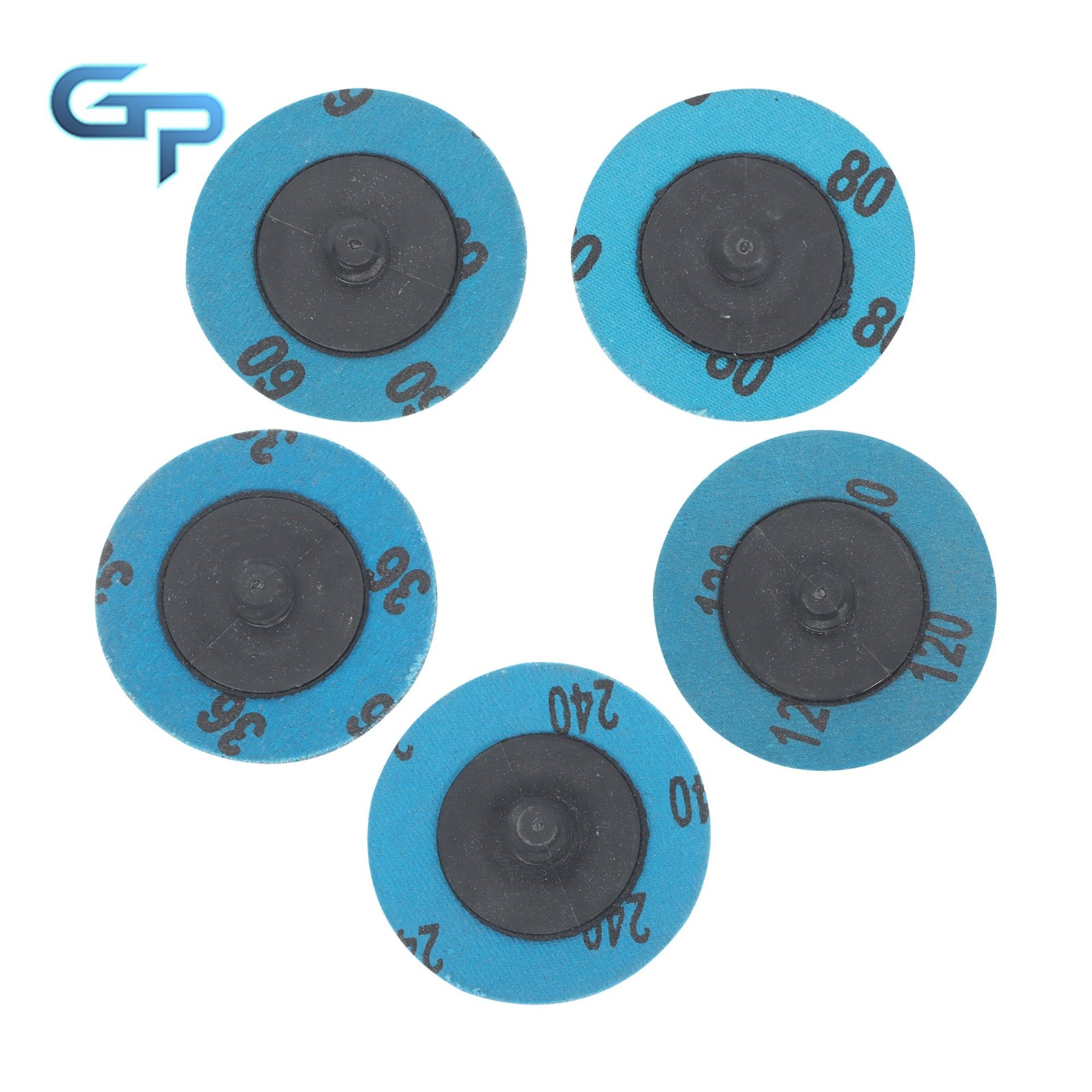 50 PCS 2 Inch 36/60/80/120/240 Grit Roll Lock Sanding Discs for Die Grinder