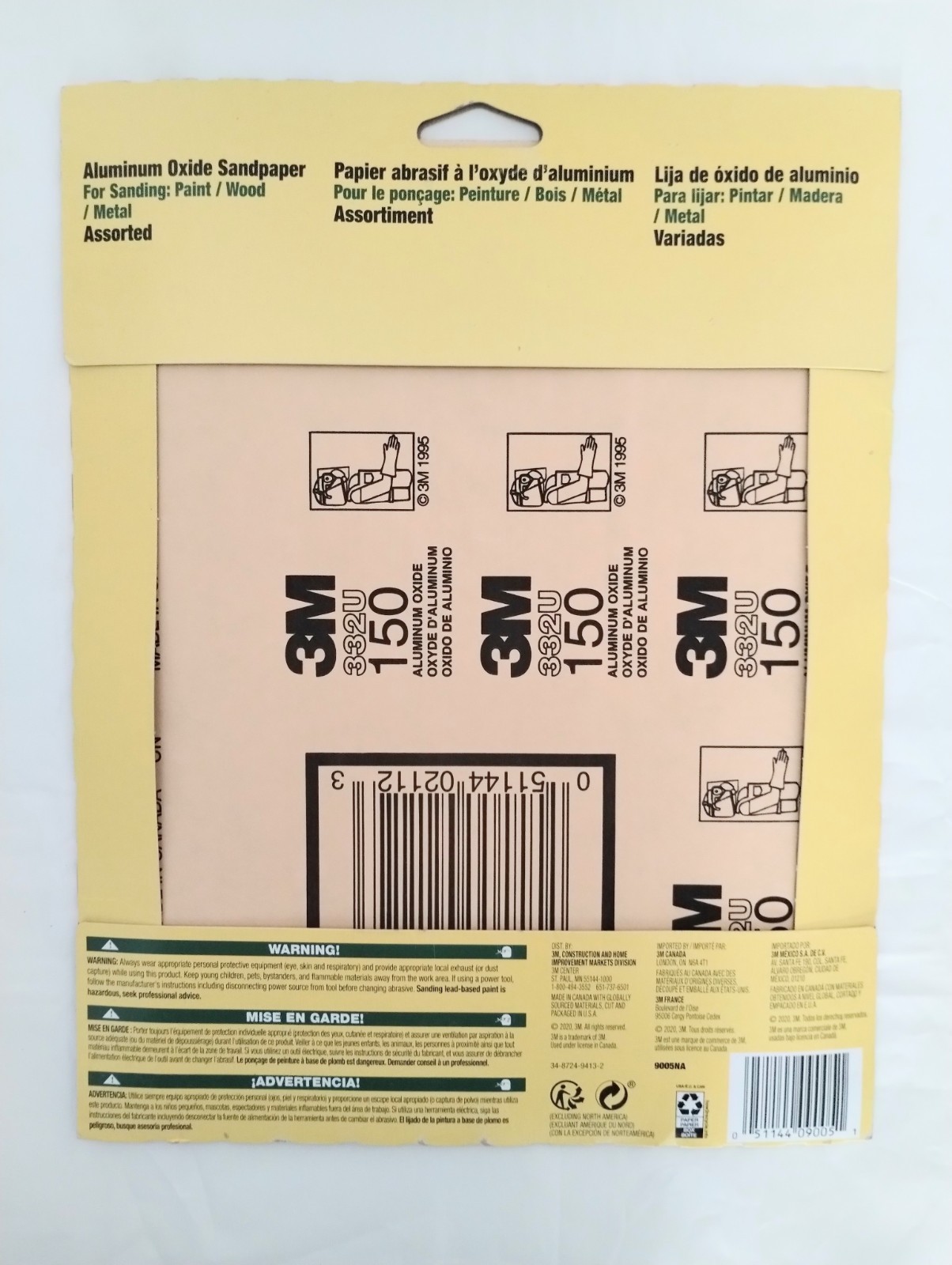 3M General Purpose Sanding Sheets 100 150 200 Assorted Grit