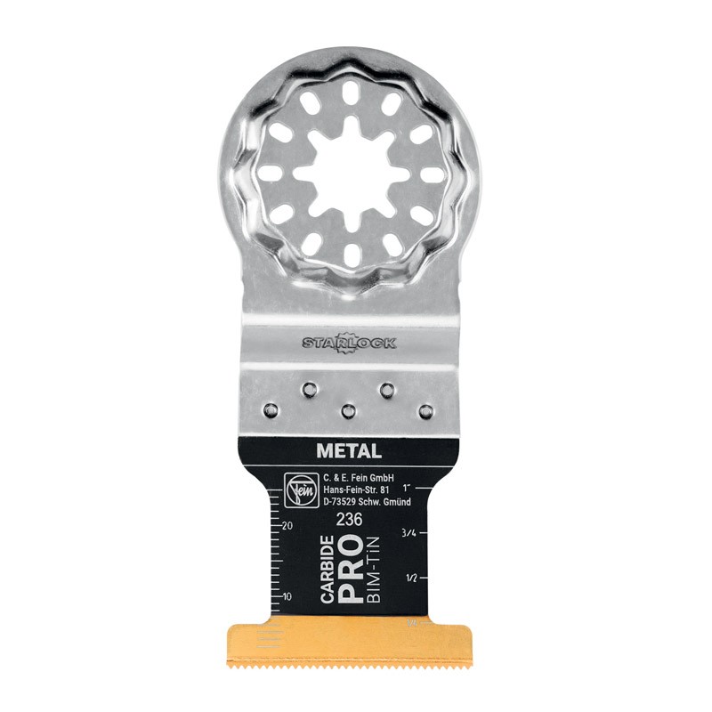Fein 63502236270 Tin Coated Bi-Metal E-Cut Saw Blade 1-3/8 x 3-1/2 L in.