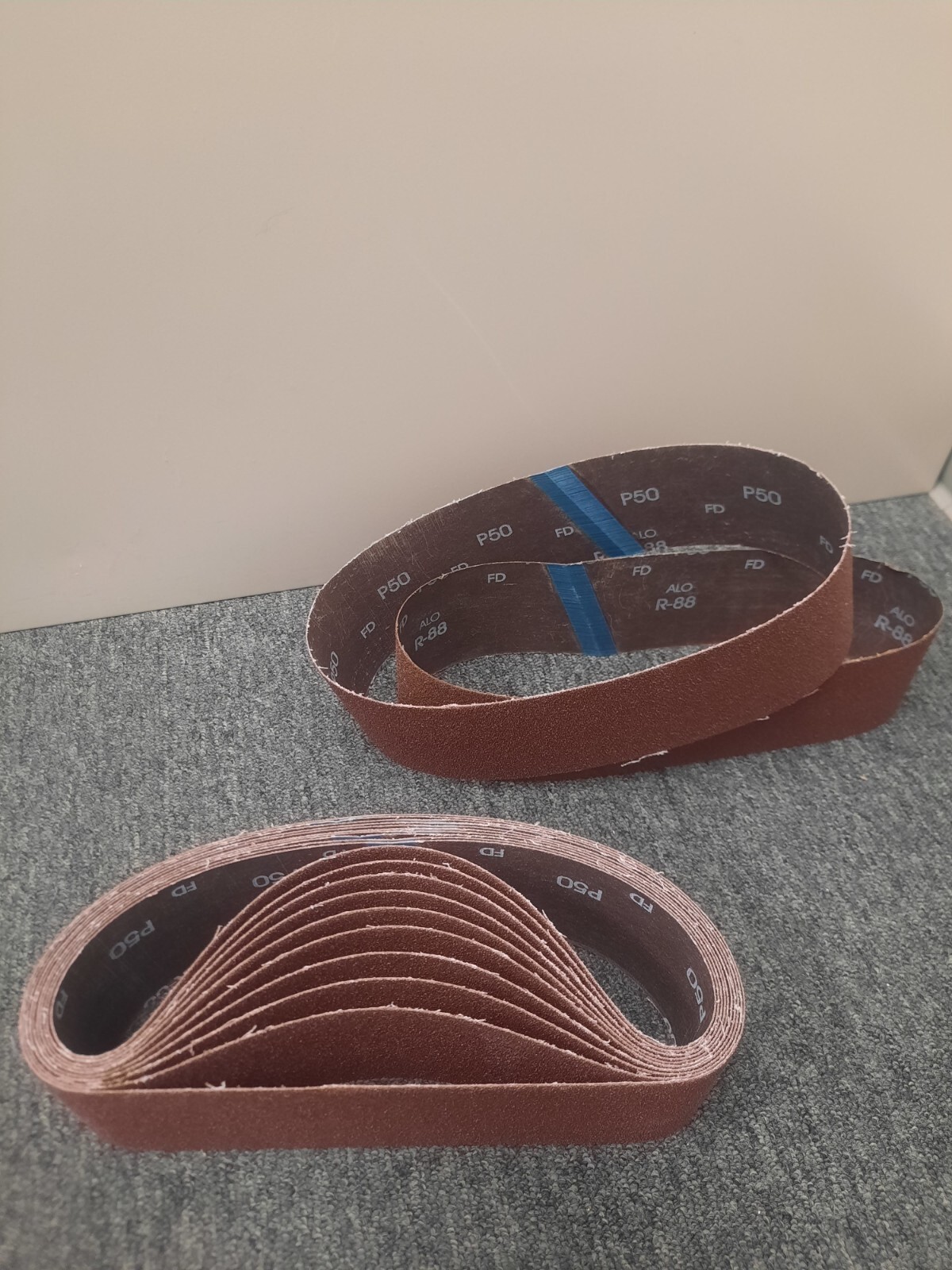 Sanding Belts 3 3/8″x25 1/2″ P50 Grit 10pk Belt Sander Woodworking Metal Polish