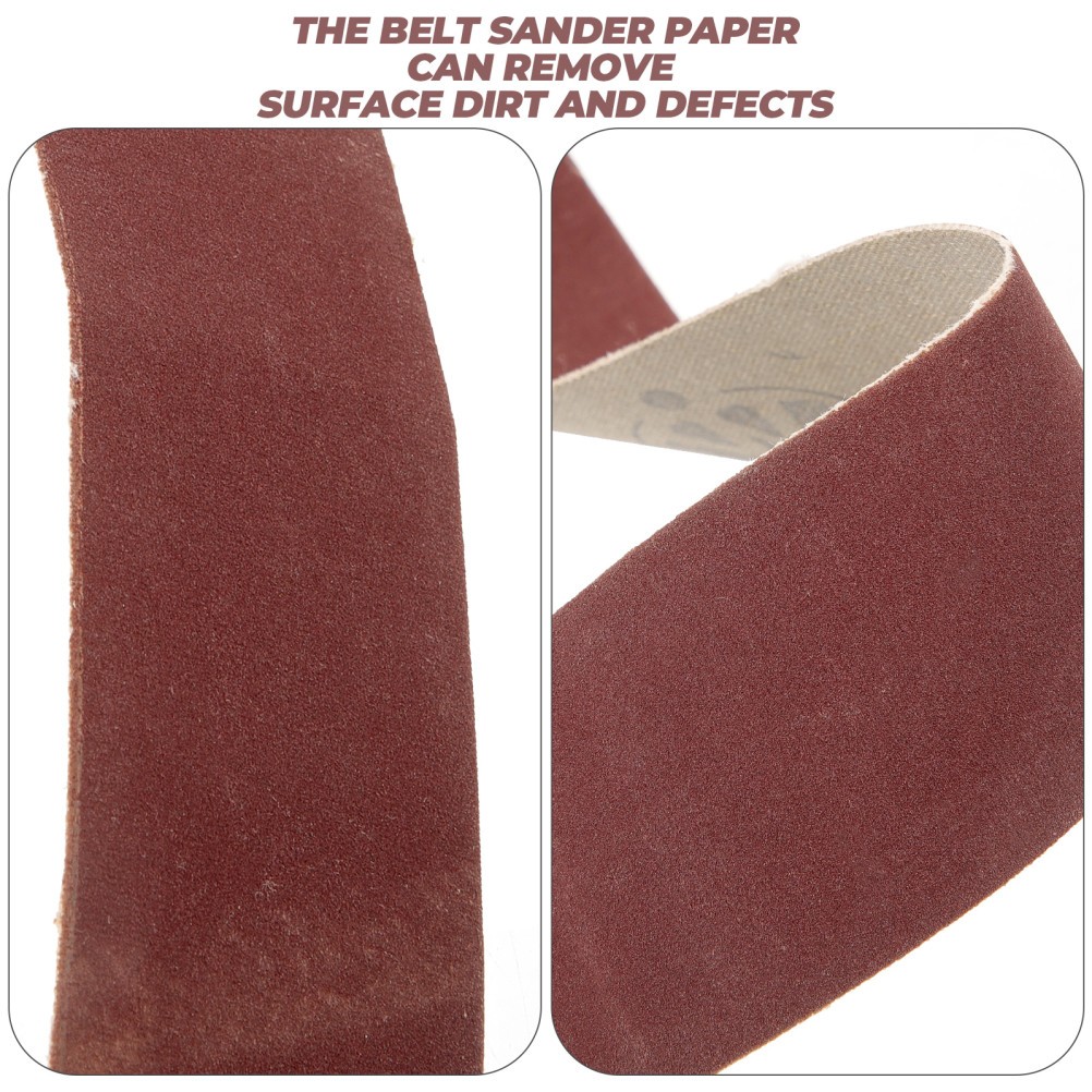 3 Set Small Sander Belt 80 Grit Reusable Paper Multi Color for Polishing Use