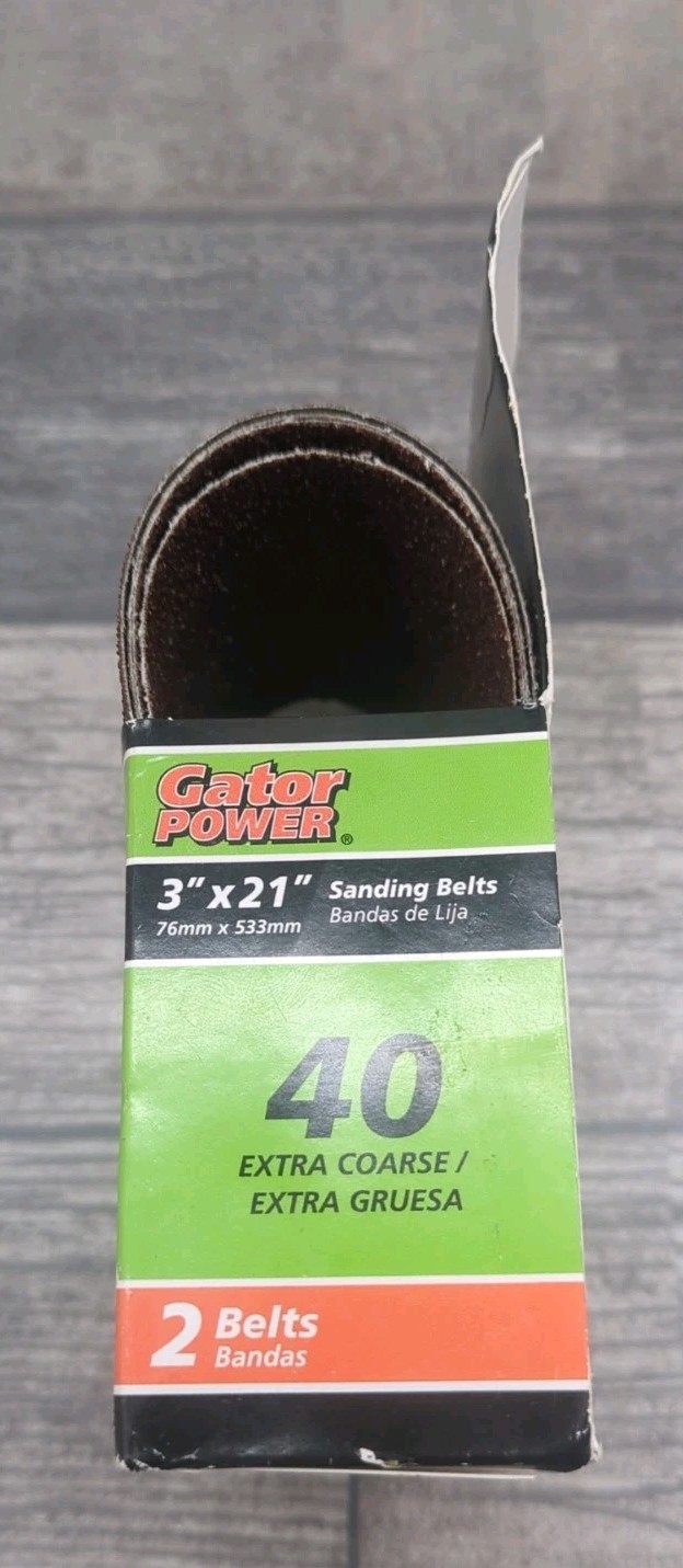 Gator 3148 3 in. X 21 in. Sanding Belts 40 Grit Extra Coarse {Q}