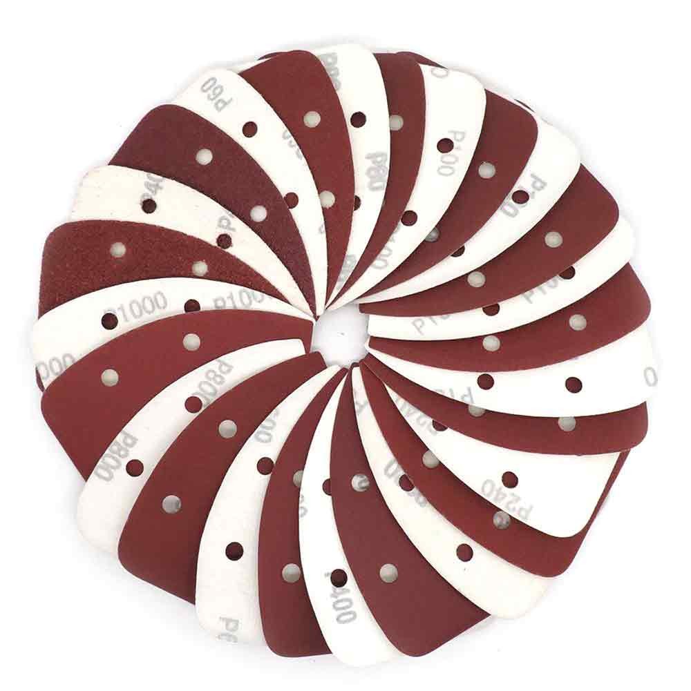 5 Hole Sanding Sheets Triangle Mouse Detail Sander Pads Sandpaper 40-2000 Grit