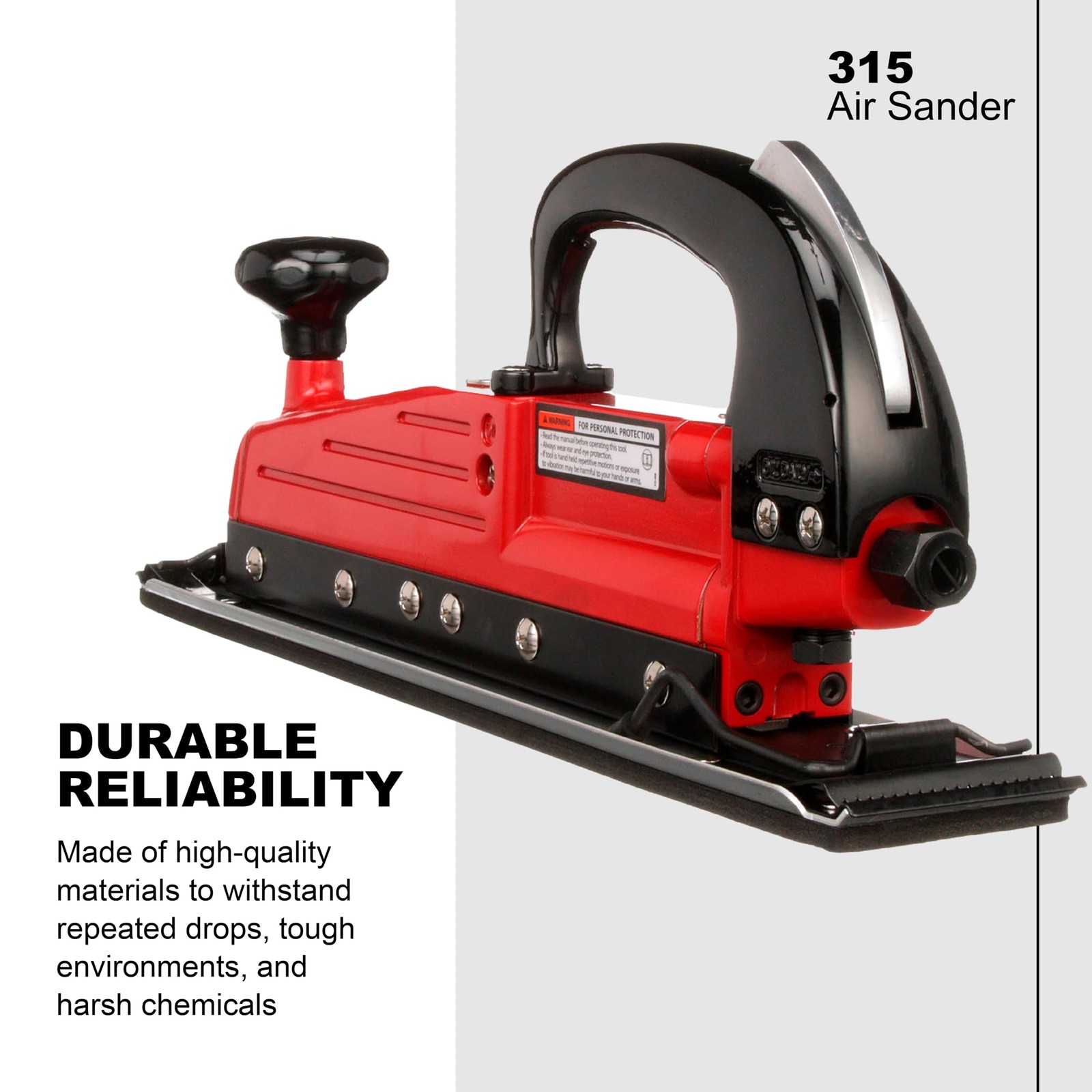 Ingersoll Rand 315 Straight-Line Air Sander, 2.75″ x 17.5″ Pad, One Size, Red