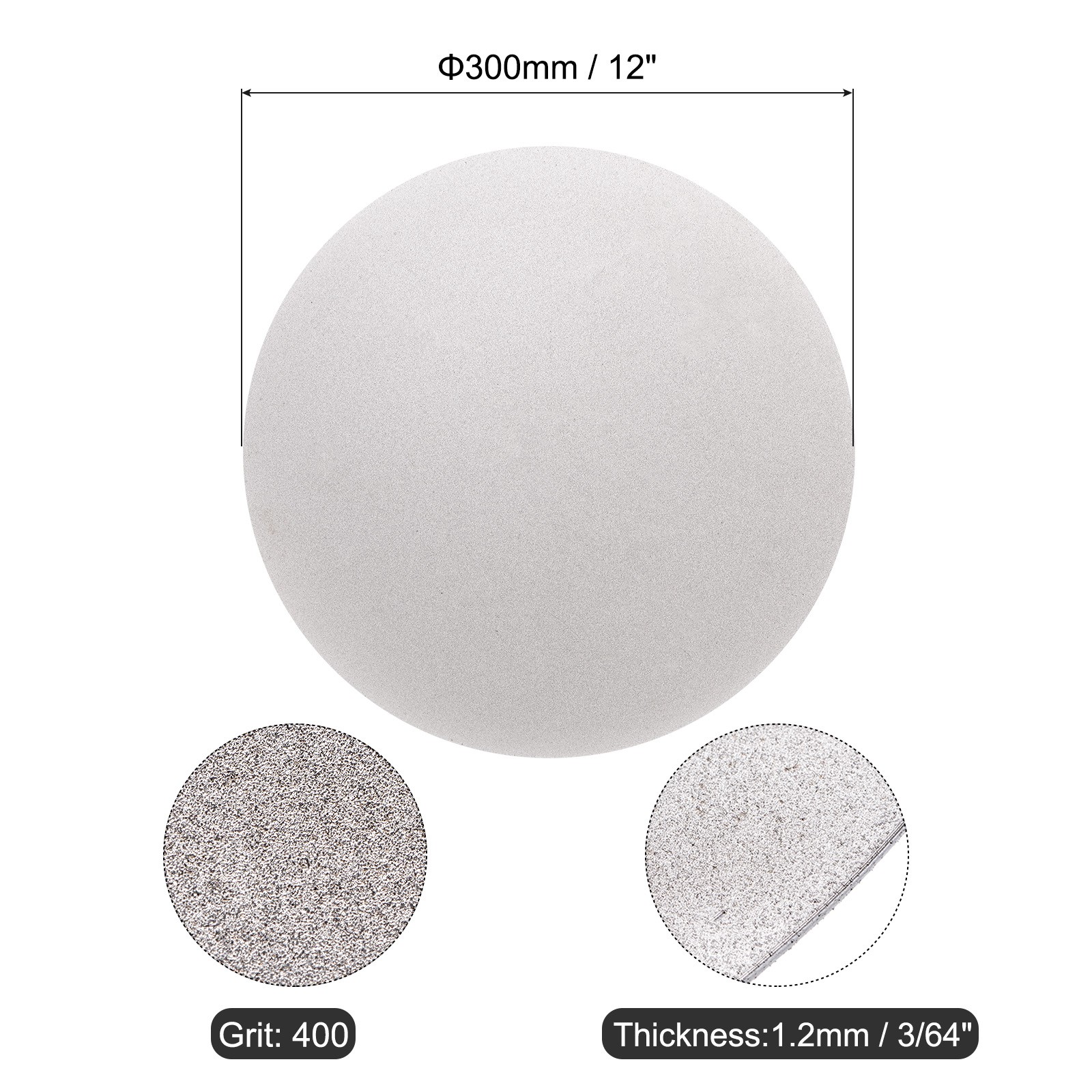 Diamond Sanding Grinding Disc 12″ Grit 400 No Center Hole Flat Lap Wheel Disk