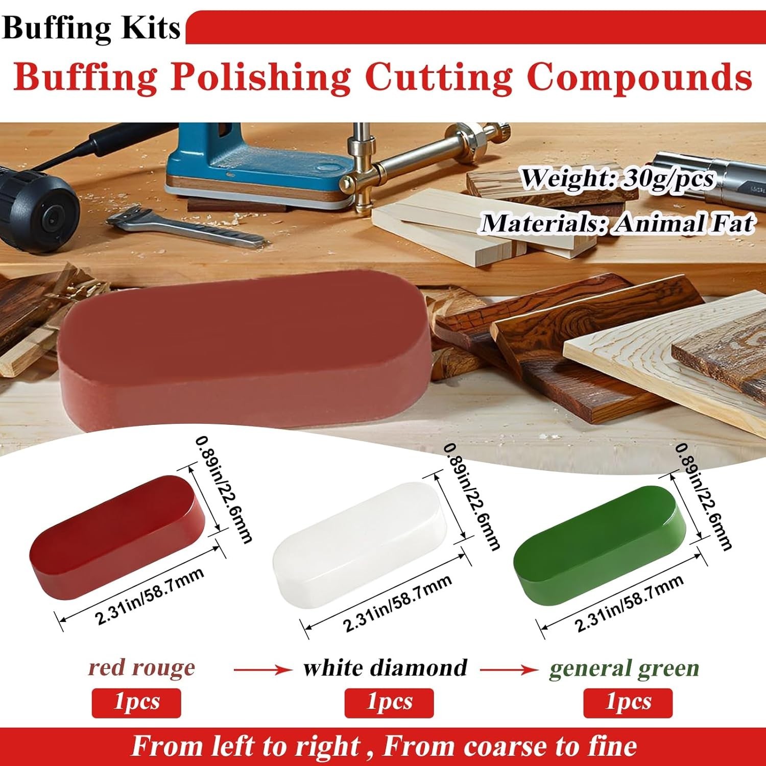 10Pcs Polishing Wheel Set with Cotton Gloves for Multi-Surface Buffing