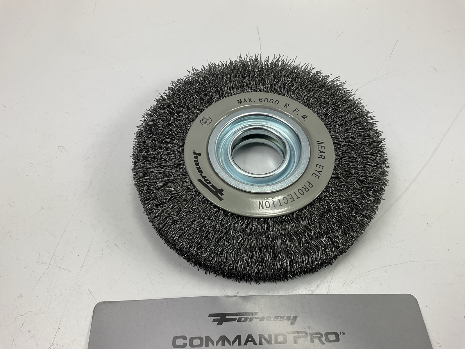 Forney 72896 Command PRO Wire Wheel, Crimped, 6 In X .014 In X 1/2 In – 5/8 In