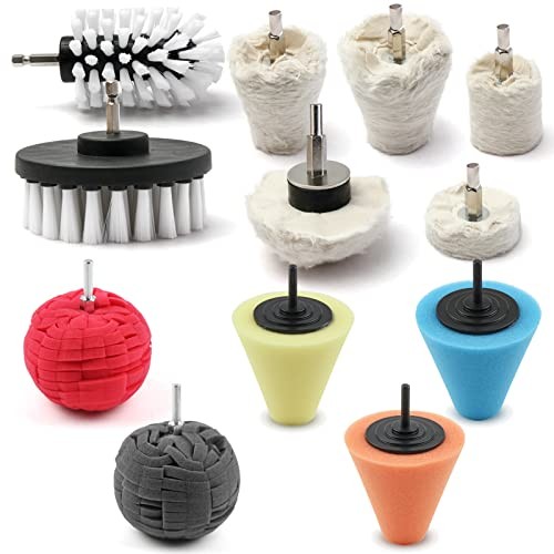 Polishing Pad Buffing Wheel Kit 12 Pack, Polishing Ball for Drill,for 12 PACK