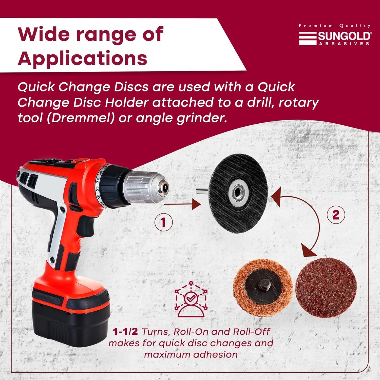 Sungold Abrasives 74903 Non Woven Surface Disc 2″