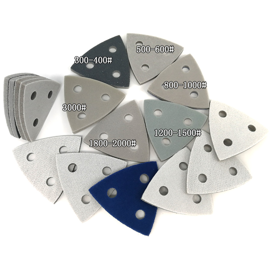 Wet and Dry Sandpaper Triangle Sanding Pads Oscillating Multi-tool 300~3000 Grit