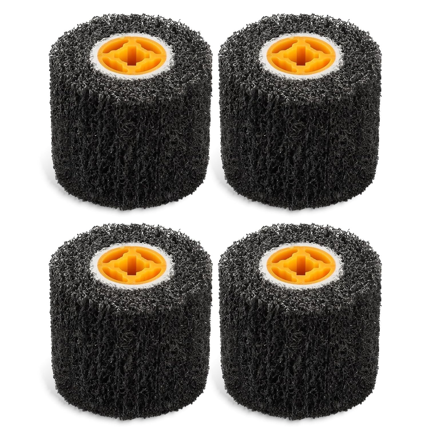 4 Pack Abrasive Drum Paint and Rust Remover, 40 Grit Abrasive Wheel Wire Draw…