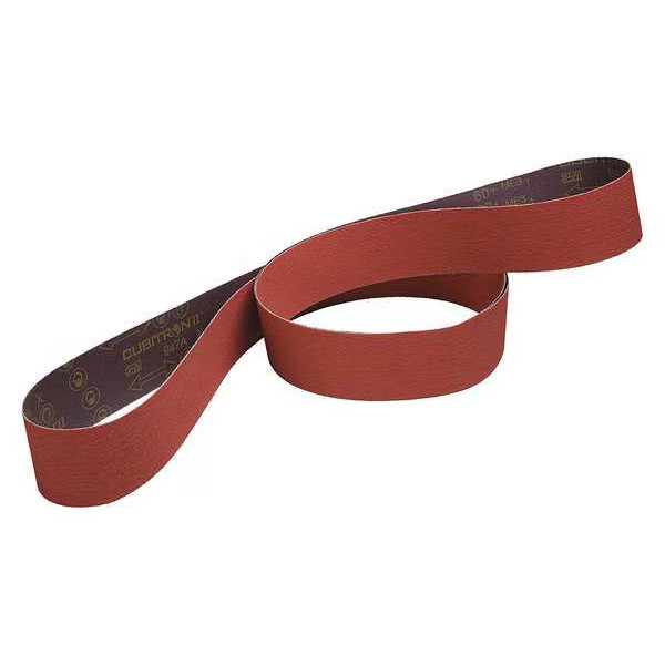Sanding Belt, 3 1/2 in W, 15 1/2 in L, Coated, Ceramic, 120 Grit, Fine, 947A,