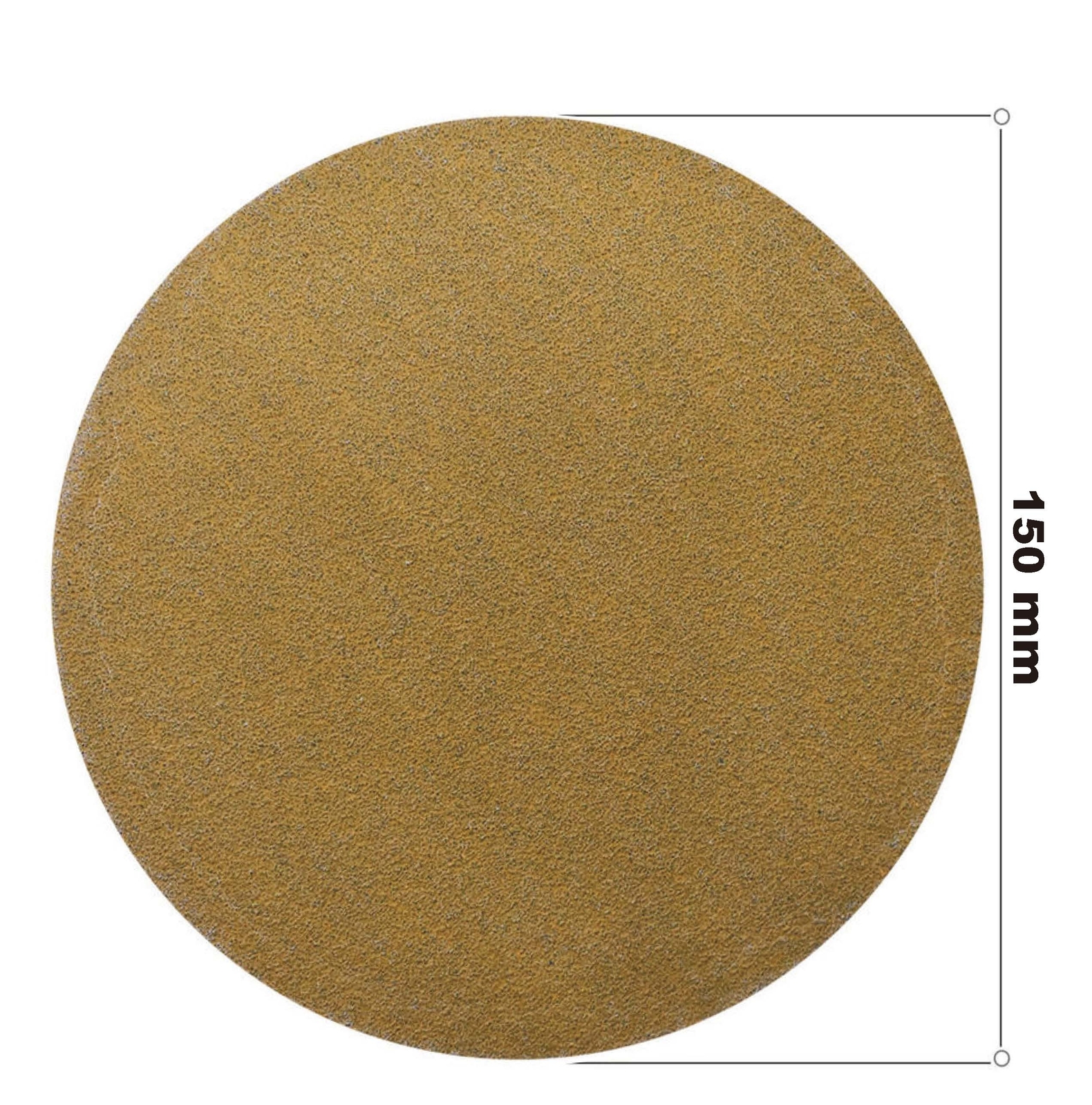 50 Pack 6 In Gold Sandpaper No Hole Hook & Loop Grip 150mm Sanding Disc 600 Grit