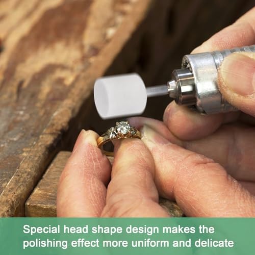 -Pack Abrasive Mounted Stone Grinding Bits, 1/4 in(6mm) Shank Aluminum 30mm 3