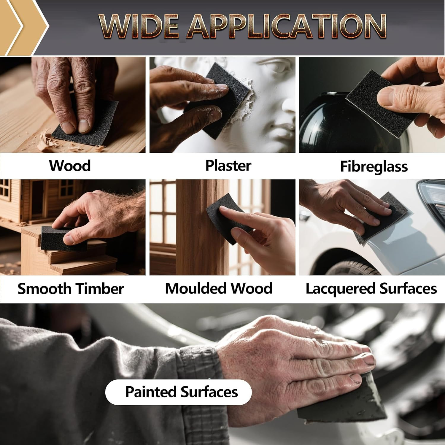 12-Sheet 9 X 11 Inch Wet Dry Fine Sandpaper Assortment, 400/600/800/1000/2000/30