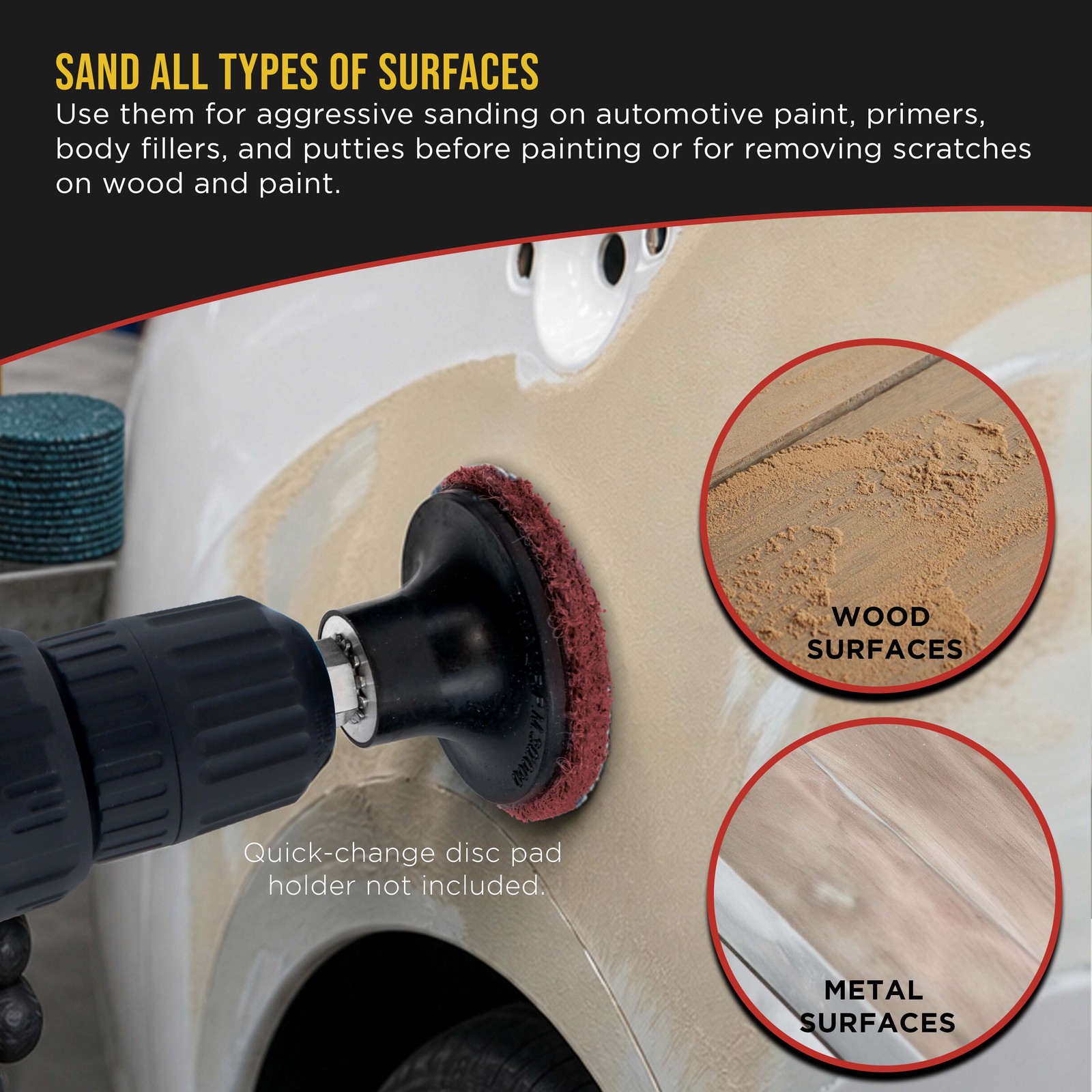 Dura-Gold 2″ Surface Conditioning Discs Maroon Medium Sanding Grit (Box of 25)