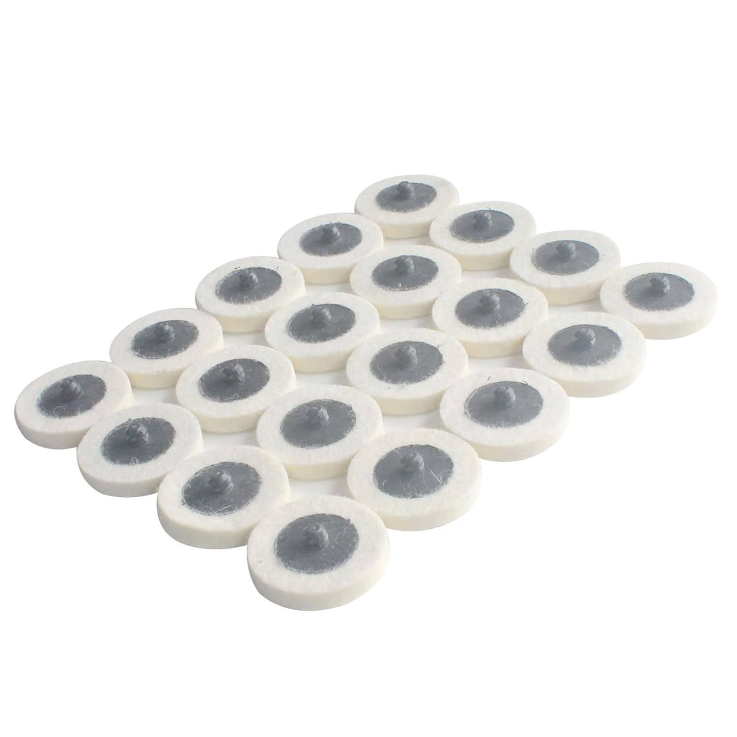 20 Pcs Surface Conditioning Quick Change Compressed Wool Felt Buffing Discs, 2