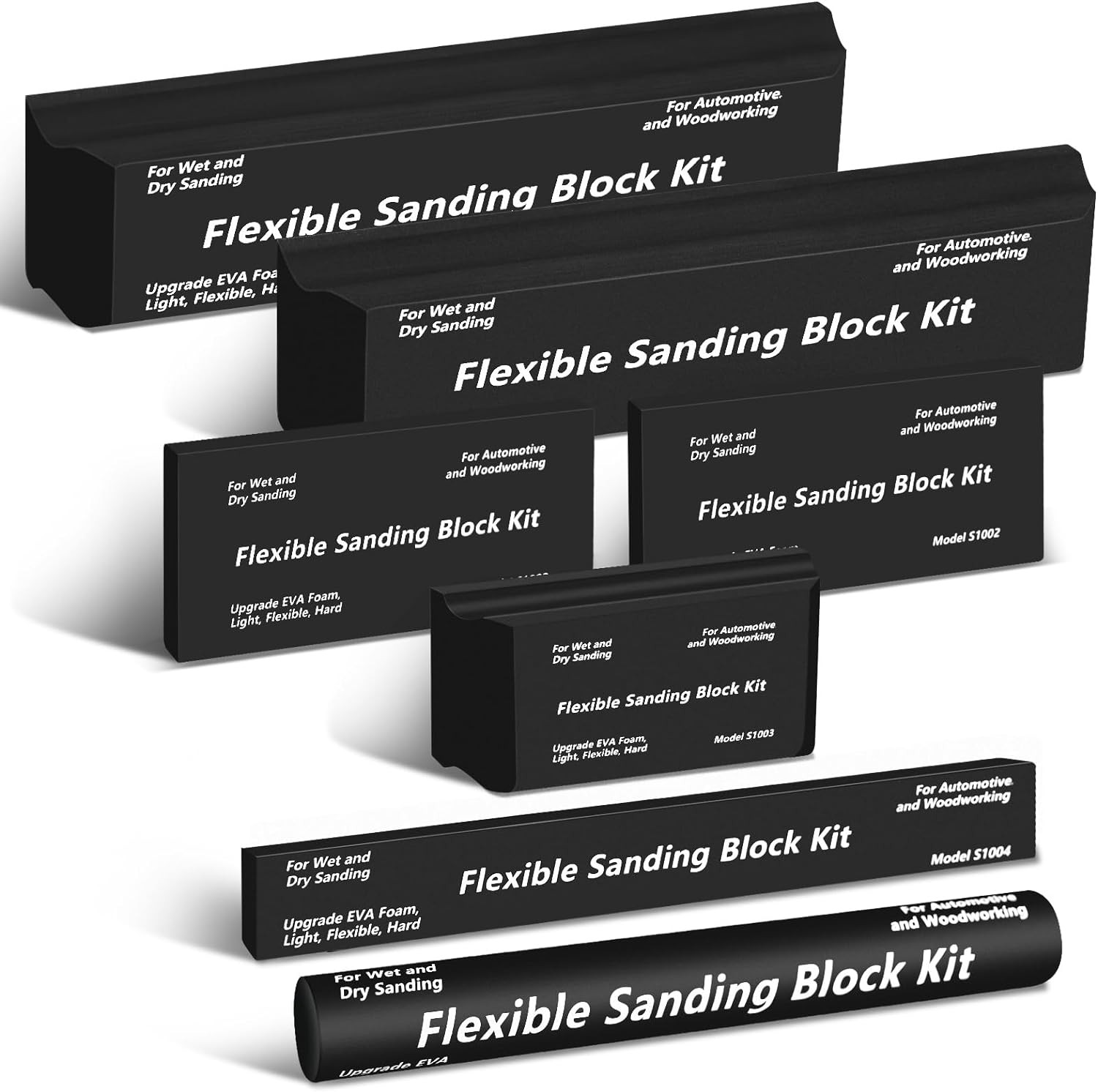 7PCS Professional DIY Sanding Polishing Block Set Flexible EVA Foam Multi Size