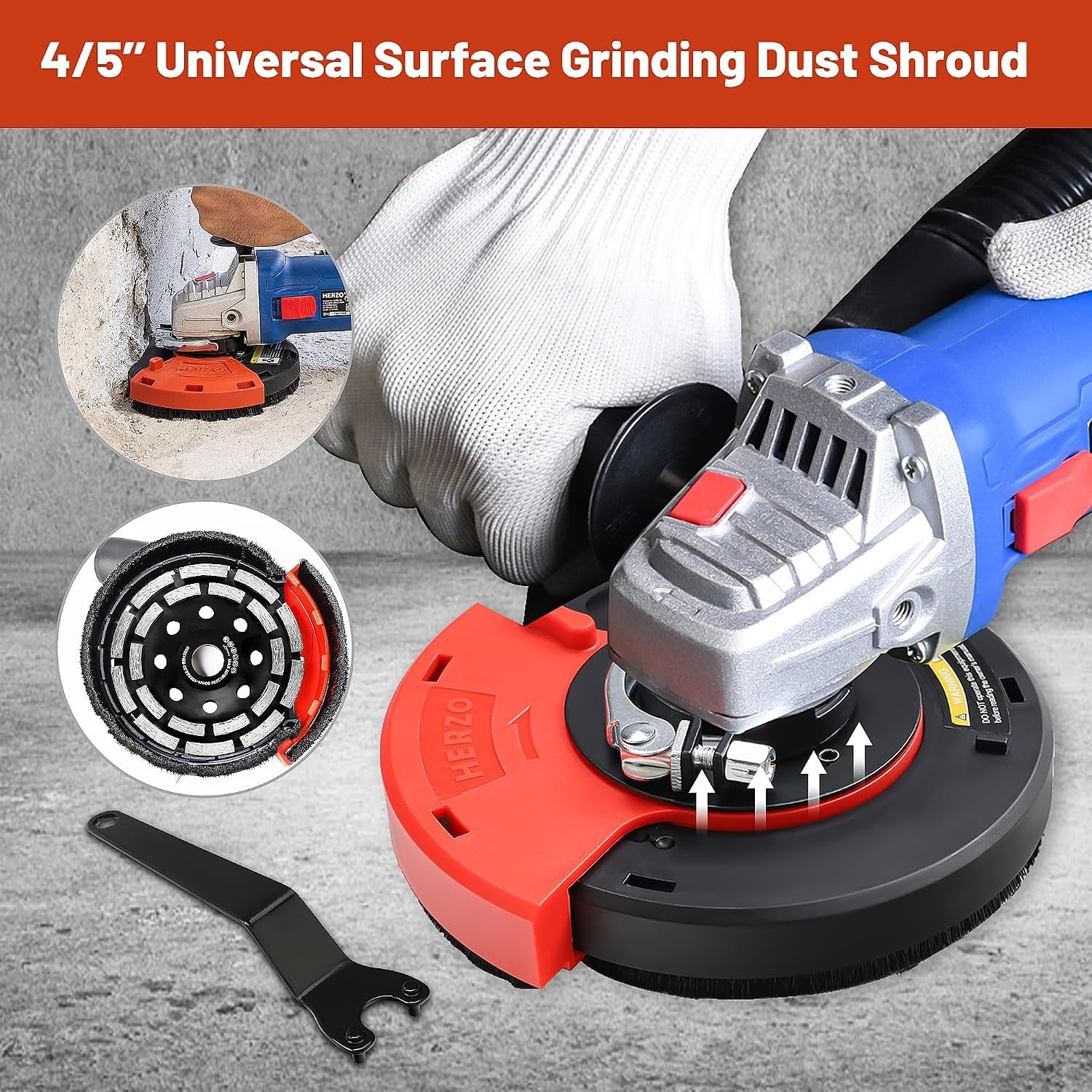 All-in-One Dust Collection Shroud and 5″ Cup Wheel for Angle Grinder Excellence