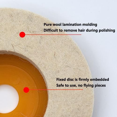 10 Pcs 4 Inch Wool Felt Polishing Wheel Disc,Wool Polishing Wheel Disc 10pcs 4″