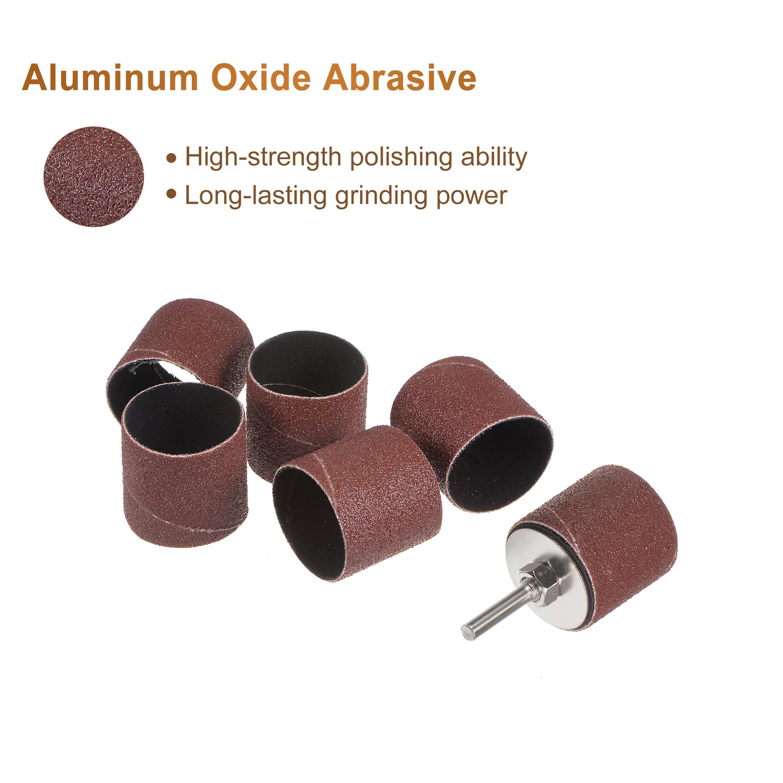 12 Pcs 1-1/2 Inch Sanding Sleeves Set 80 Grit with 1 Inch Mandrels
