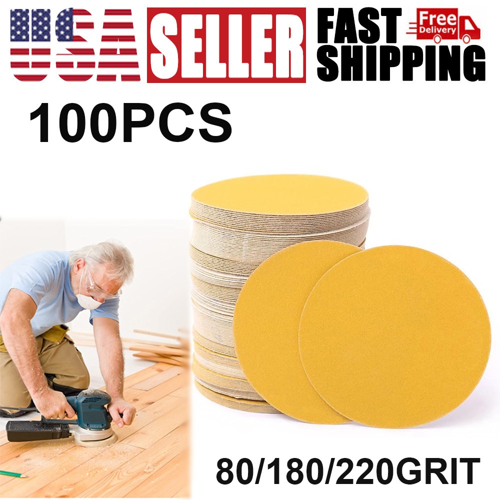 6 Inch PSA Sanding Discs Grit Self Adhesive Sticky-Back Sandpaper for DA Sander