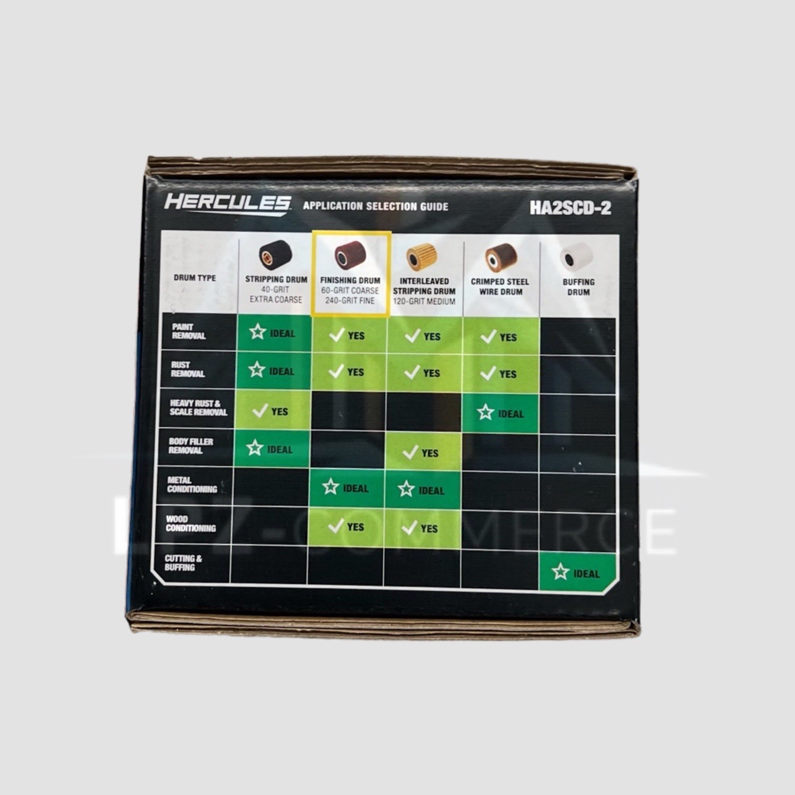 HERCULES 4-1/2 in. x 4 in. x 3/4 in., 240-Grit Finishing Drum for Surface