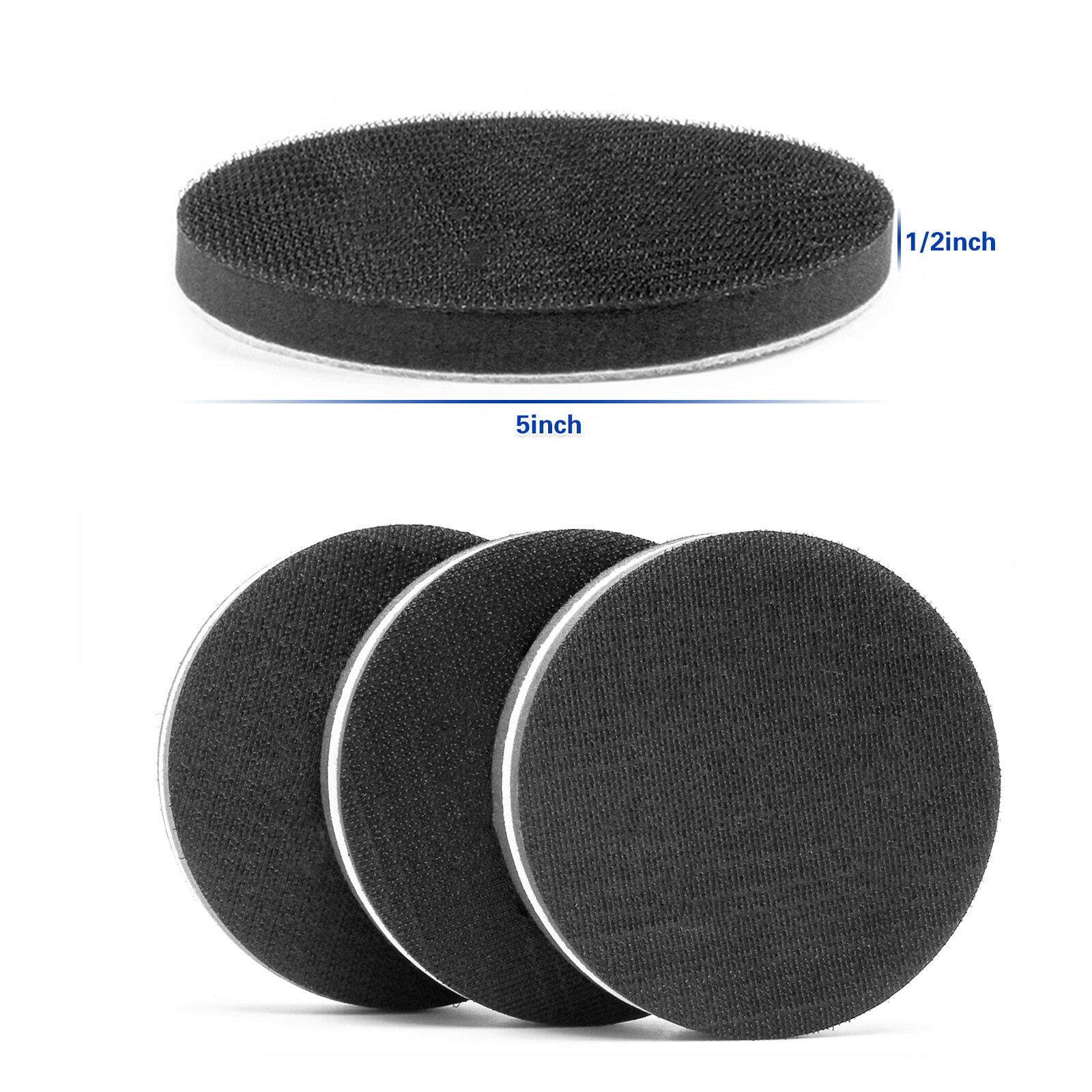 5Inch Soft Density Interface Pad Hook and Loop Sponge Cushion Buffer Backing Pad