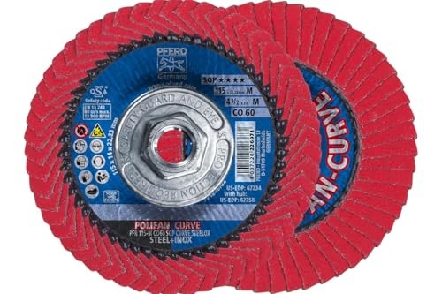 67258 POLIFAN-Curve Radial Type Flap Disc – 4-1/2″ x 5/8-11″ Medium Coarse 60