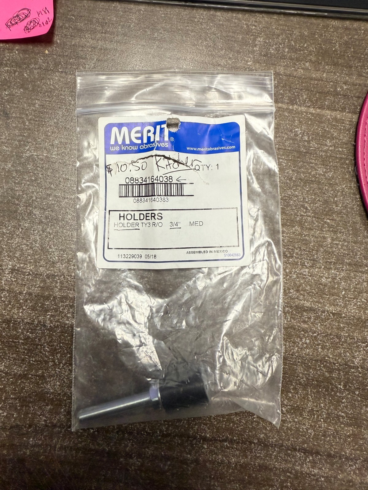 Merit 3/4″ Sanding Drum Holder Mandrel Roll-On Rubber Expanding