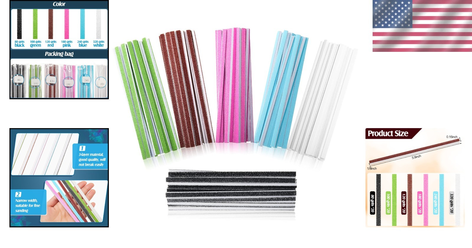 Sanding Twigs 120pcs Abrasive Sanding Sticks for Woodworking Models Crafts