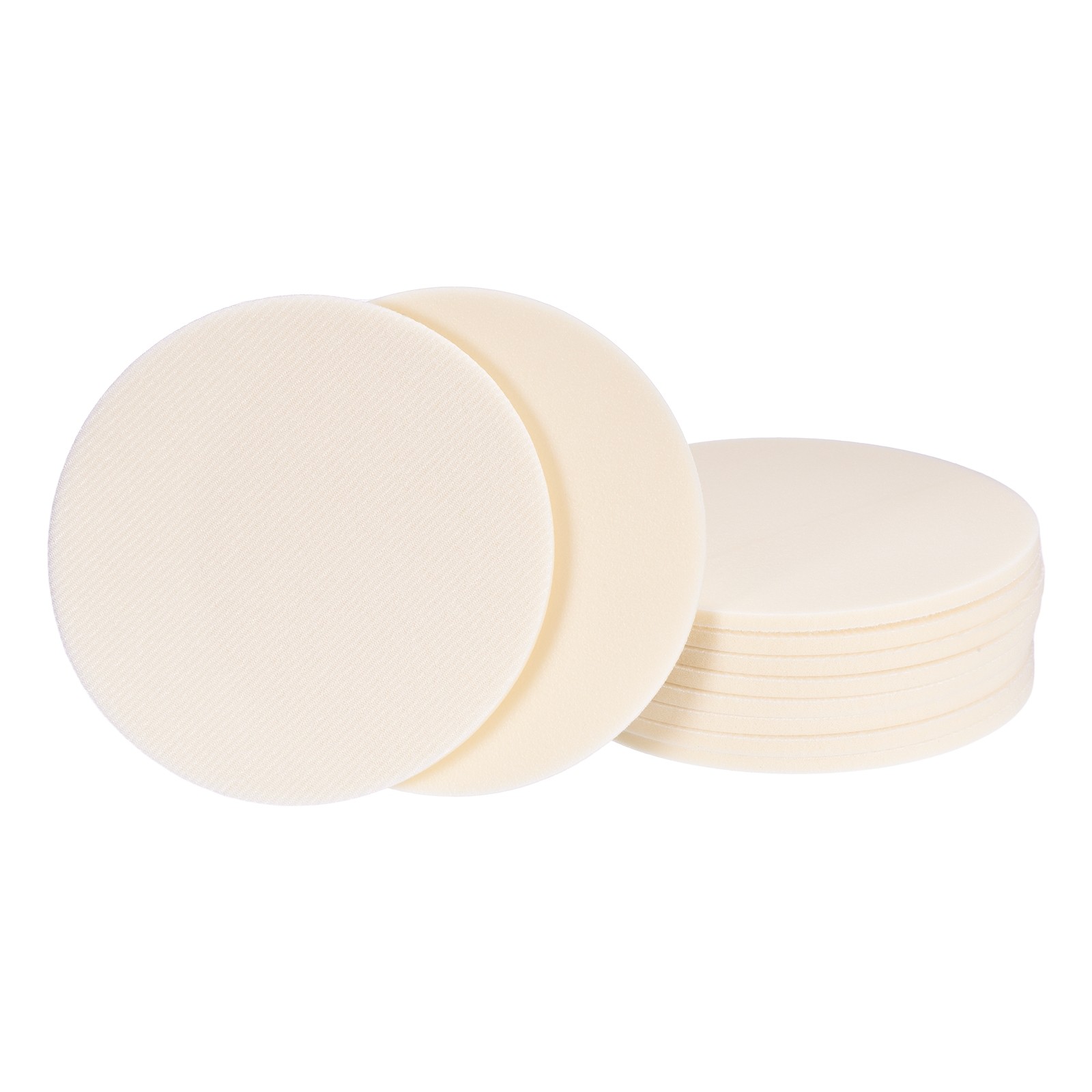 10 Pcs 3000 Grit 6 Inch Hook and Loop Sponge Sanding Disc for Sander, White