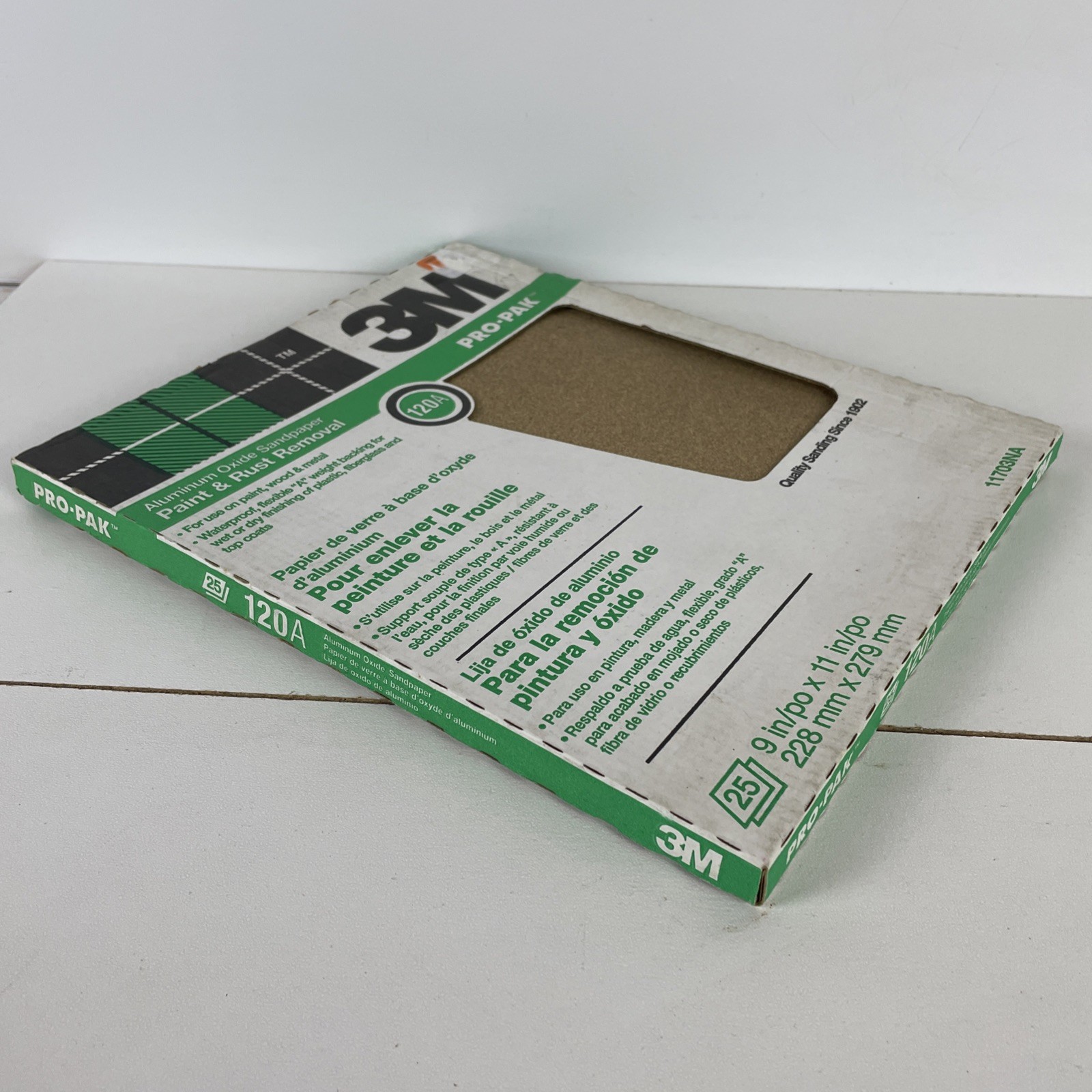 3M Pro-Pak 9 In. x 11 In 120A 25 Sheets Paint & Rust Removal Sandpaper