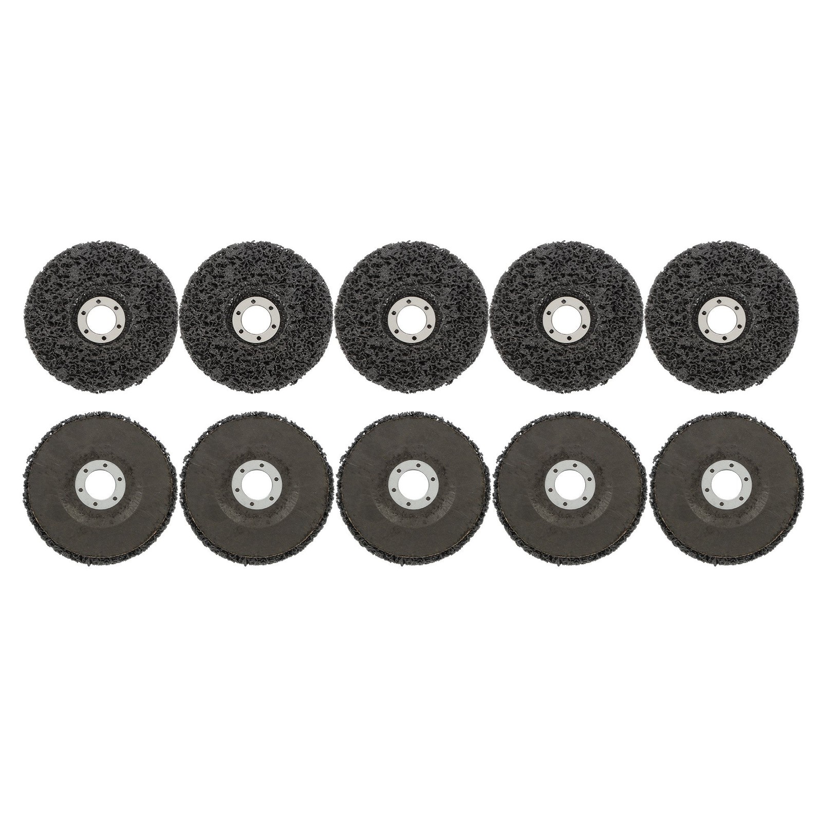 10 PCS 4-1/2″ x 7/8″ Black Diamond Grinding Discs Strip Discs for Angle Grinder