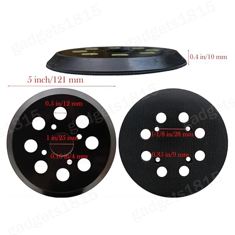 1* 5″ Hook&Loop Sander Pad for Ryobi RS290 RS280 RS280VS RS281 RS281VS P410 P411