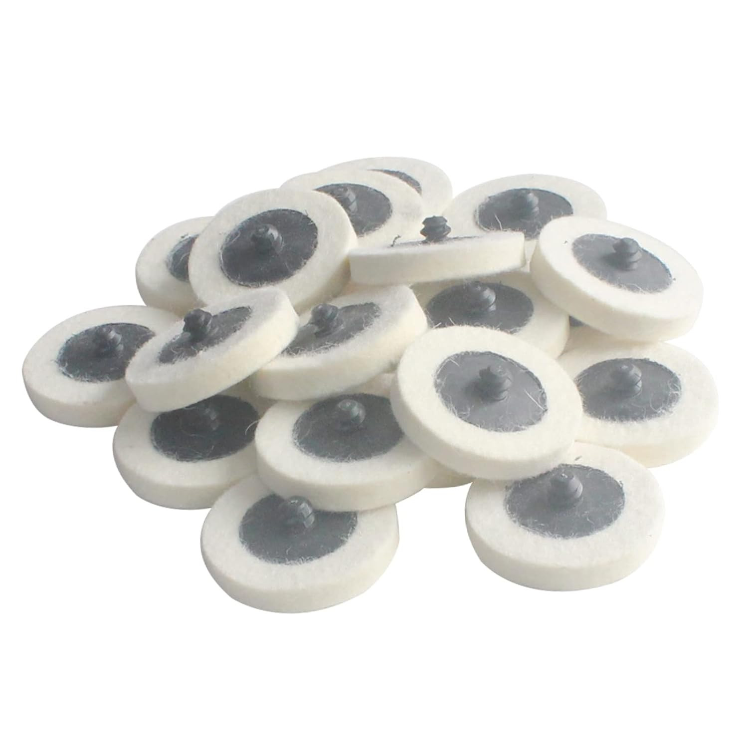 20 Pcs Surface Conditioning Quick Change Compressed Wool Felt Buffing Discs, 2