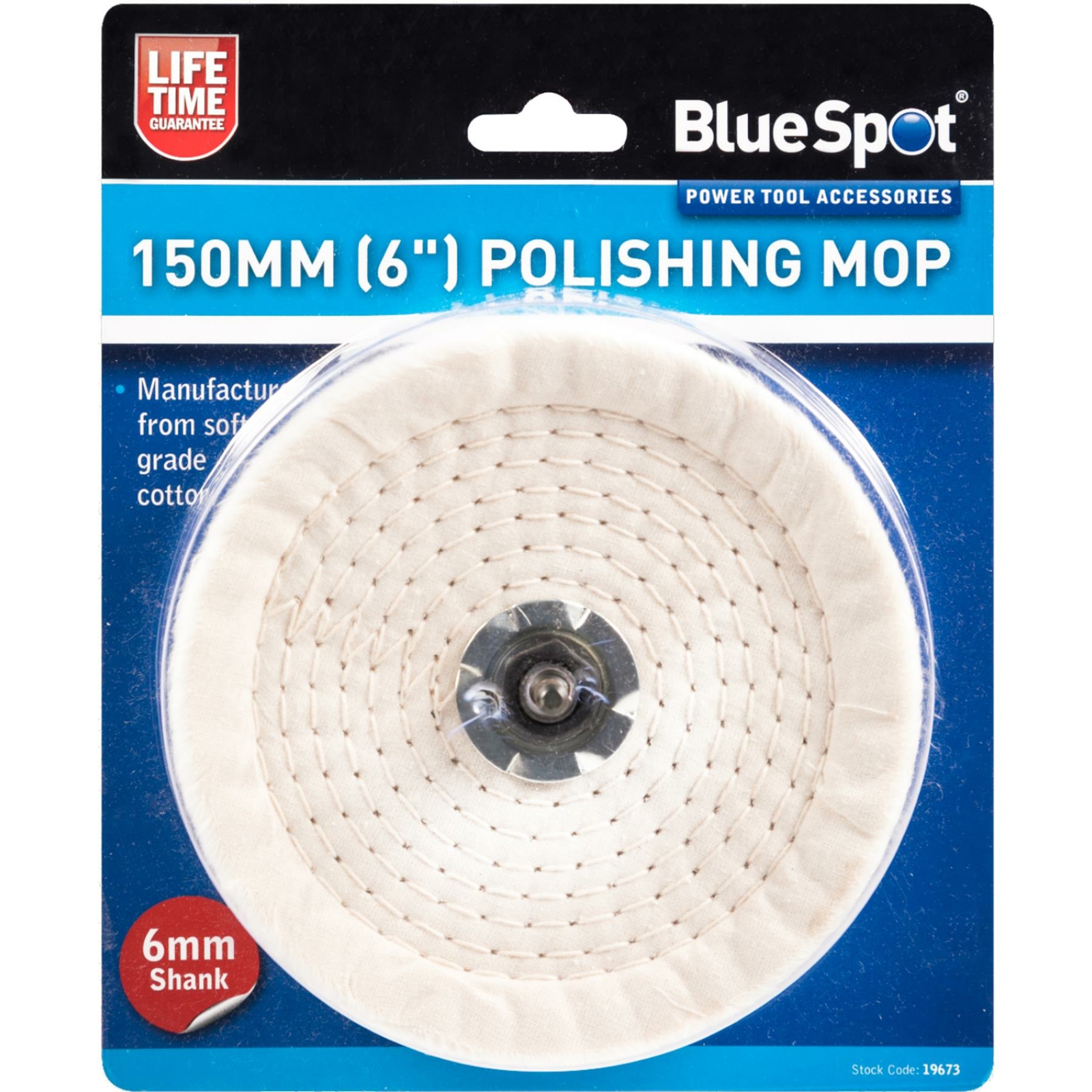 150mm Buffing Polishing Cloth Cotton Mop Wheel Pad For Power Drill 19673