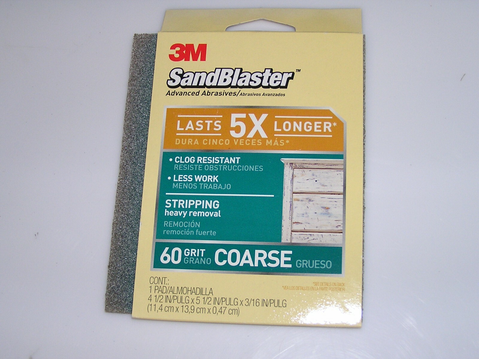 3M SandBlaster 5-1/2 in. L x 4-1/2 in. W Silicon Mineral 60 Grit Coarse Sand