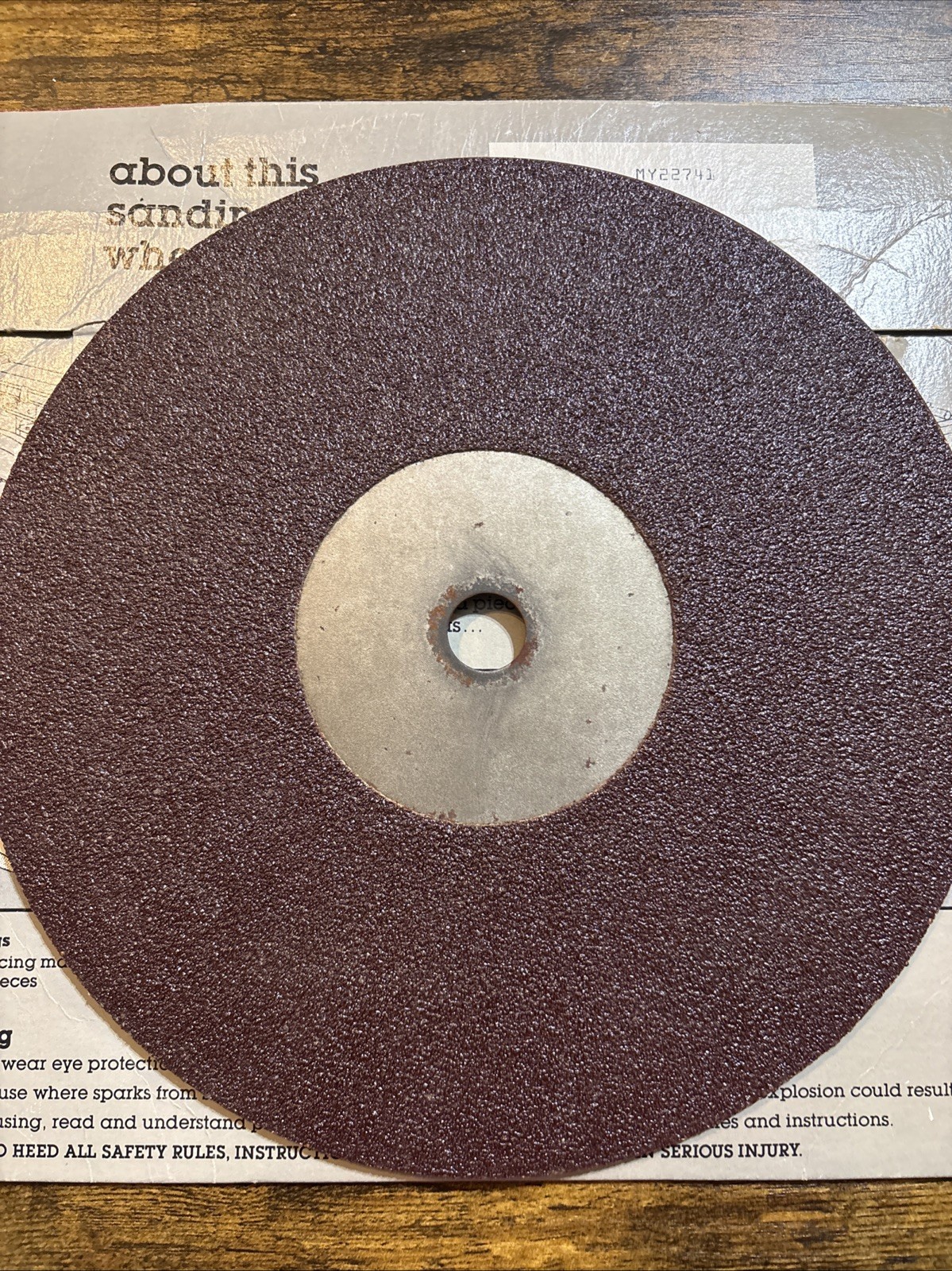 Craftsman 922741 8″ Sanding Wheel Fits 5/8″ Arbor USA Sears Roebuck Vintage NOS