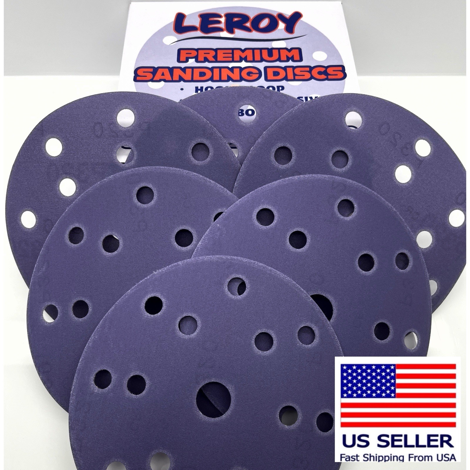 Premium Ceramic 320 Grit 6″ Sanding Disc Sandpaper LIKE 3M 31483 36180 (Qty50)