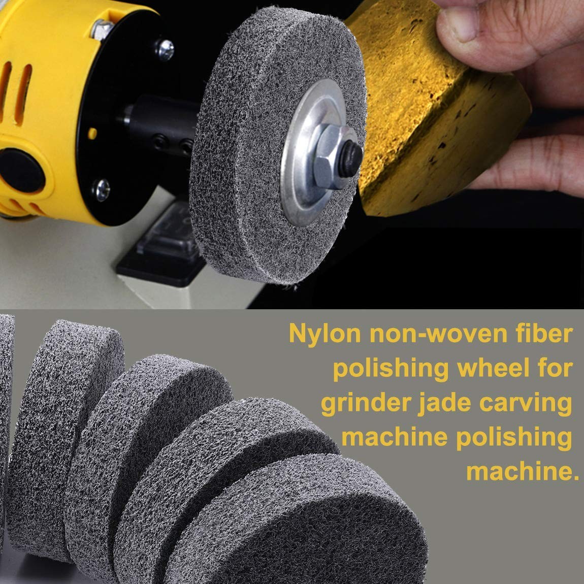 3 Inch Fiber Buffing Wheels Set – 5pcs for Metal Deburring & Polishing Needs