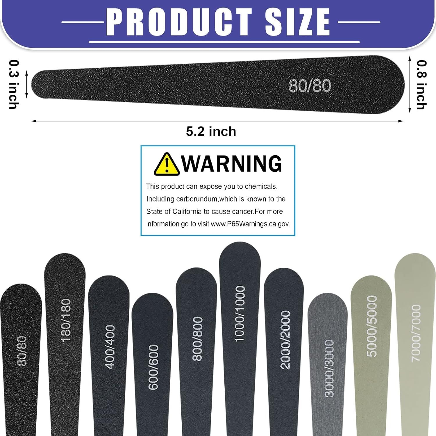 Professional 20 Pcs Sanding Sticks Set for Beginners – Assorted Grits & Durable